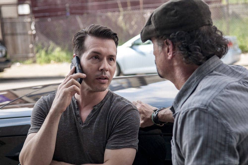CHICAGO P.D. -- "Big Friends Big Enemies" Episode 403 -- Pictured: (l-r) Jon Seda as Antonio Dawson, Elias Koteas as Alvin Olinsky -- (Photo by: Matt Dinerstein/NBC)