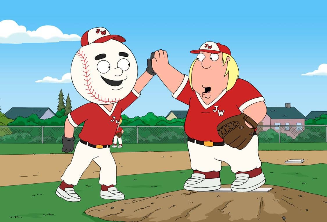 FAMILY GUY: Chris becomes a star baseball pitcher and Peter bets on his games. Meanwhile, Stewie, Brian and Frank Sinatra Jr. (guest voicing as himself) open an Italian restaurant in the “Bookie of the Year” episode of FAMILY GUY airing Sunday, Oct. 2 (9:00-9:30 PM ET/PT) on FOX. FAMILY GUY ™ and © 2016 TCFFC ALL RIGHTS RESERVED. CR: FOX