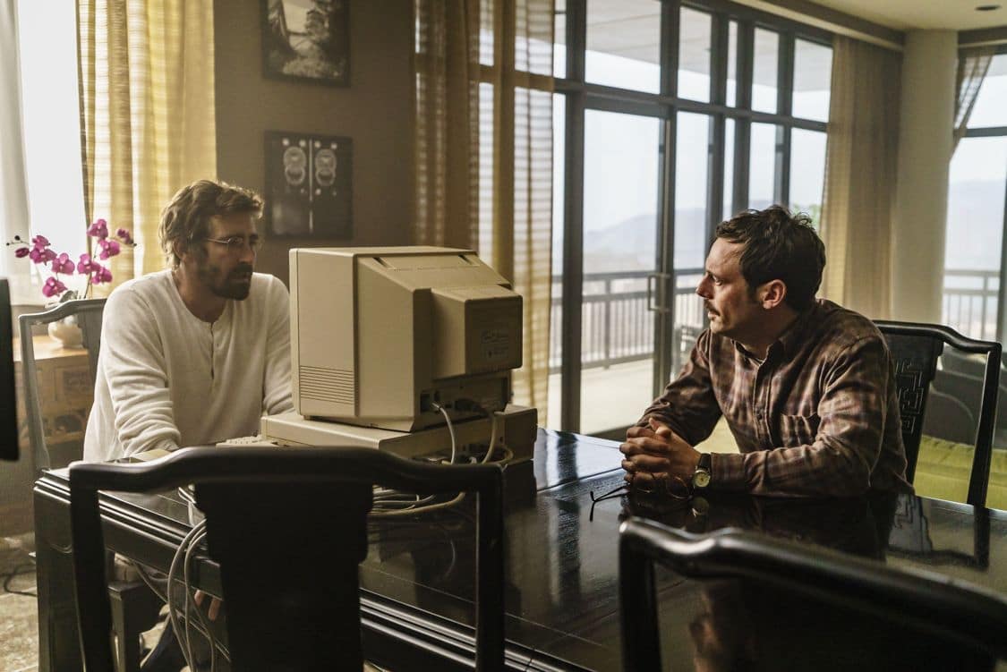 Lee Pace as Joe MacMillan, Scoot McNairy as Gordon Clark - Halt and Catch Fire _ Season 3, Episode 8 - Photo Credit: Tina Rowden/AMC Lee Pace as Joe MacMillan, Scoot McNairy as Gordon Clark - Halt and Catch Fire _ Season 3, Episode 8 - Photo Credit: Tina Rowden/AMC