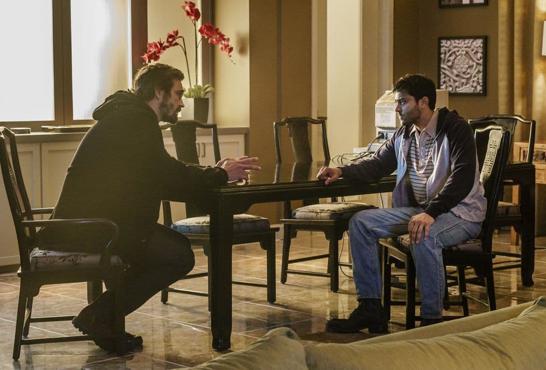 Lee Pace as Joe MacMillan, Manish Dayal as Ryan Ray - Halt and Catch Fire _ Season 3, Episode 8 - Photo Credit: Tina Rowden/AMC Lee Pace as Joe MacMillan, Manish Dayal as Ryan Ray - Halt and Catch Fire _ Season 3, Episode 8 - Photo Credit: Tina Rowden/AMC
