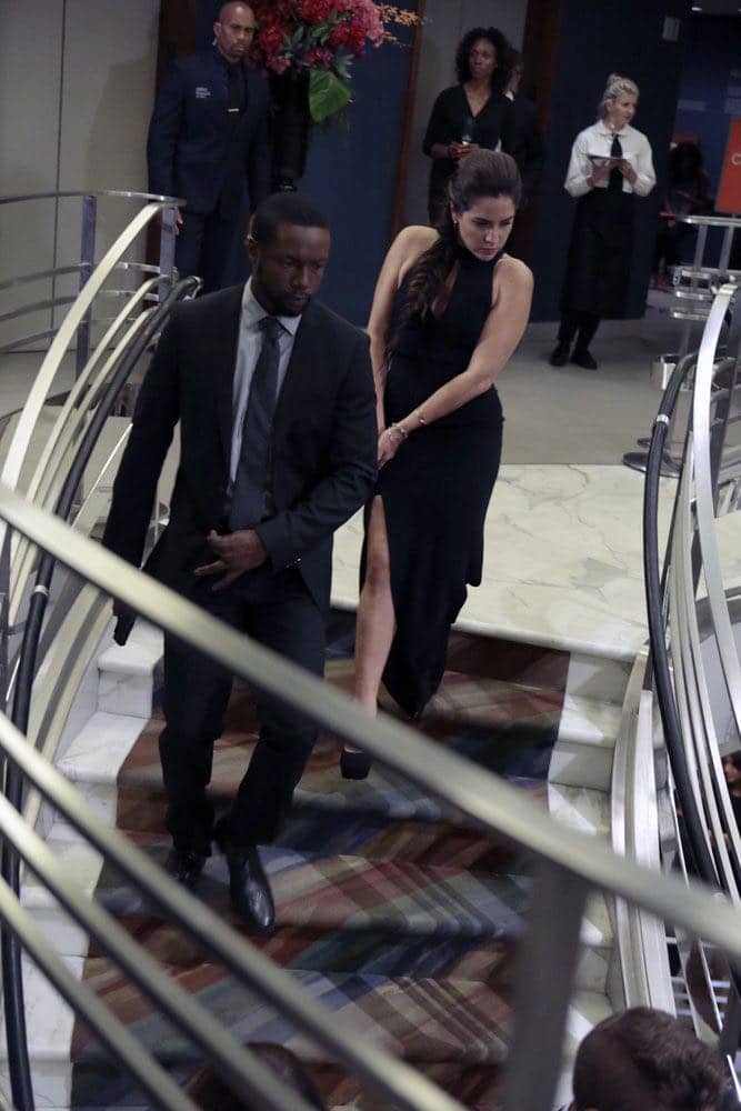 BLINDSPOT -- "If Beth" Episode 204 -- Pictured: (l-r) Rob Brown as Edgar Reade, Audrey Esparza as Tasha Zapata -- (Photo by: Giovanni Ruffino/NBC)