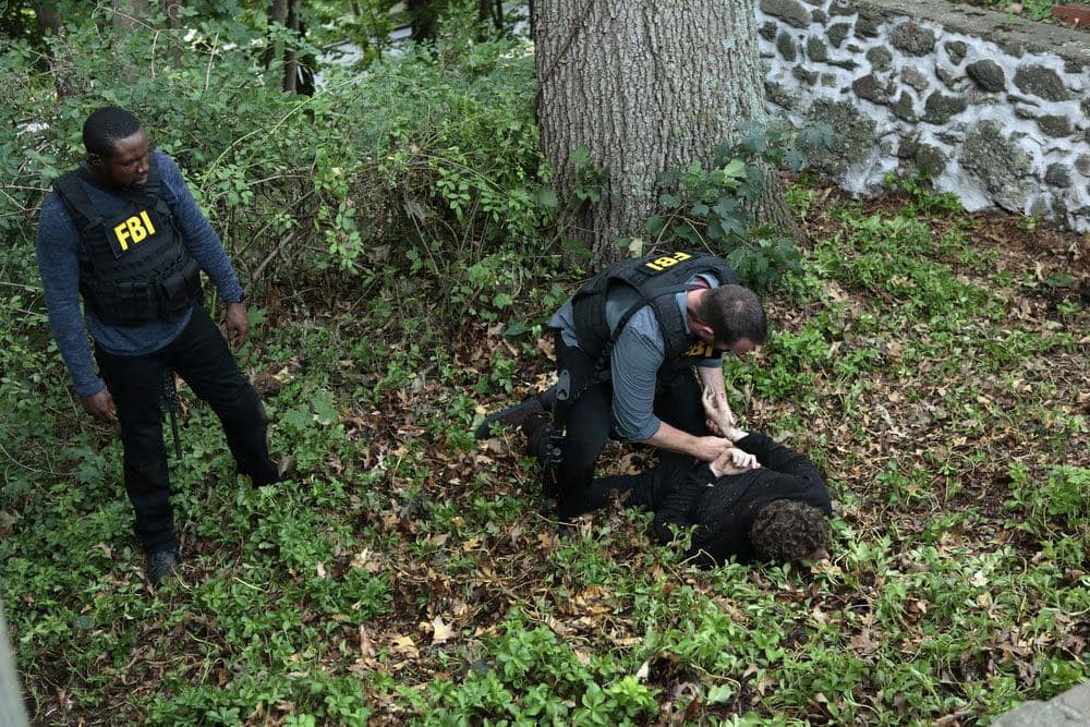 BLINDSPOT -- "If Beth" Episode 204 -- Pictured: (l-r) Rob Brown as Edgar Reade, Sullivan Stapleton as Kurt Weller, Jeff Solomon as Bo Kaier -- (Photo by: Giovanni Ruffino/NBC)