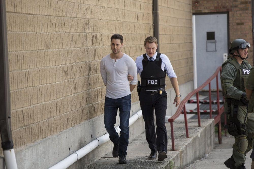 THE BLACKLIST -- "Miles McGrath #65" Episode 403 -- Pictured: (l-r) Ryan Eggold as Tom Keen, Diego Klattenhoff as Donald Ressler -- (Photo by: Eric Liebowitz/NBC)