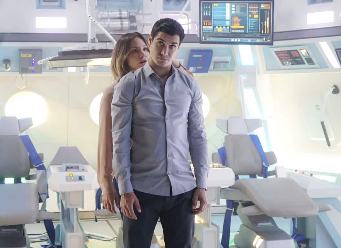 “It Isn’t the Fall That Kills You” – When Walter is accidentally launched into space in a rocket, he hallucinates about Paige as his oxygen runs low, and Team Scorpion works feverishly to find a way to bring him home before he suffocates, on SCORPION, Monday, Oct. 10 (10:00-11:00, ET/PT), on the CBS Television Network. Pictured: Katharine McPhee as Paige Dineen, Elyes Gabel as Walter O'Brien “It Isn’t the Fall That Kills You” – When Walter is accidentally launched into space in a rocket, he hallucinates about Paige as his oxygen runs low, and Team Scorpion works feverishly to find a way to bring him home before he suffocates, on SCORPION, Monday, Oct. 10 (10:00-11:00, ET/PT), on the CBS Television Network. Pictured: Katharine McPhee as Paige Dineen, Elyes Gabel as Walter O'Brien.