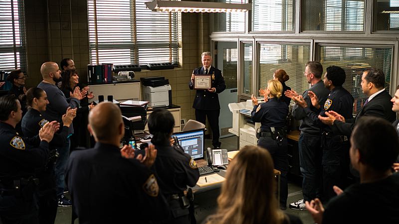"Henny Penny the Sky is Falling" -- Captain Gregson lobbies to include Holmes and Watson when his unit is selected to receive a city commendation for its exemplary work. Also, as Holmes and Watson consult on the investigation into a financial analyst's murder, they are drawn into the world of asteroid research, on the 100th episode of ELEMENTARY, Sunday, Oct. 30 (10:00-11:00 PM, ET/PT) on the CBS Television Network. Pictured Aidan Quinn as Captain Tommy Gregson Photo: Michael Parmelee/CBS é2016 CBS Broadcasting, Inc. All Rights Reserved