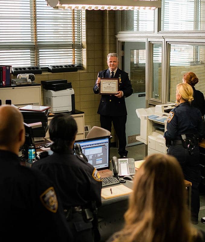 "Henny Penny the Sky is Falling" -- Captain Gregson lobbies to include Holmes and Watson when his unit is selected to receive a city commendation for its exemplary work. Also, as Holmes and Watson consult on the investigation into a financial analyst's murder, they are drawn into the world of asteroid research, on the 100th episode of ELEMENTARY, Sunday, Oct. 30 (10:00-11:00 PM, ET/PT) on the CBS Television Network. Pictured Aidan Quinn as Captain Tommy Gregson Photo: Michael Parmelee/CBS é2016 CBS Broadcasting, Inc. All Rights Reserved