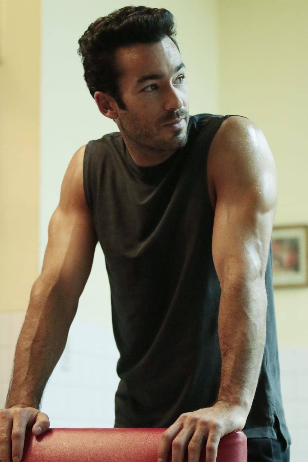QUANTICO - "KMFORGET" - At the Farm, Harry is still suspicious of Alex and Ryan, and he's determined to learn more about their plan, while Leon is recruited for a special assignment by Owen. Meanwhile, in the future, Alex continues to run from the terrorists but faces her toughest challenge yet when the terrorists corner her on "Quantico," airing SUNDAY, OCTOBER 30 (10:00-11:00 p.m. EDT), on the ABC Television Network. (ABC/Giovanni Rufino) AARON DIAZ