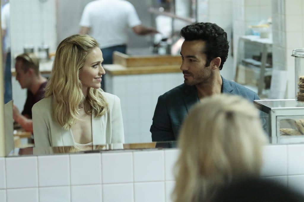 QUANTICO - "KMFORGET" - At the Farm, Harry is still suspicious of Alex and Ryan, and he's determined to learn more about their plan, while Leon is recruited for a special assignment by Owen. Meanwhile, in the future, Alex continues to run from the terrorists but faces her toughest challenge yet when the terrorists corner her on "Quantico," airing SUNDAY, OCTOBER 30 (10:00-11:00 p.m. EDT), on the ABC Television Network. (ABC/Giovanni Rufino) AARON DIAZ, JOHANNA BRADDY