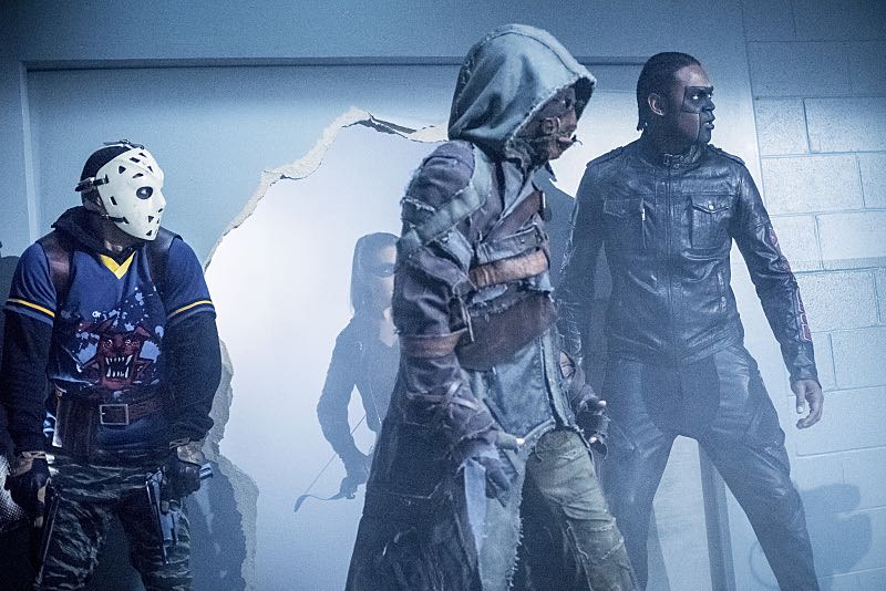 Arrow -- "Penance" -- Image AR504a_0215b.jpg -- Pictured (L-R): Rick Gonzales as Rene Ramirez/Wild Dog, Prometheus and Echo Kellum as Curtis Holt -- Photo: Dean Buscher/The CW -- é 2016 The CW Network, LLC. All Rights Reserved.