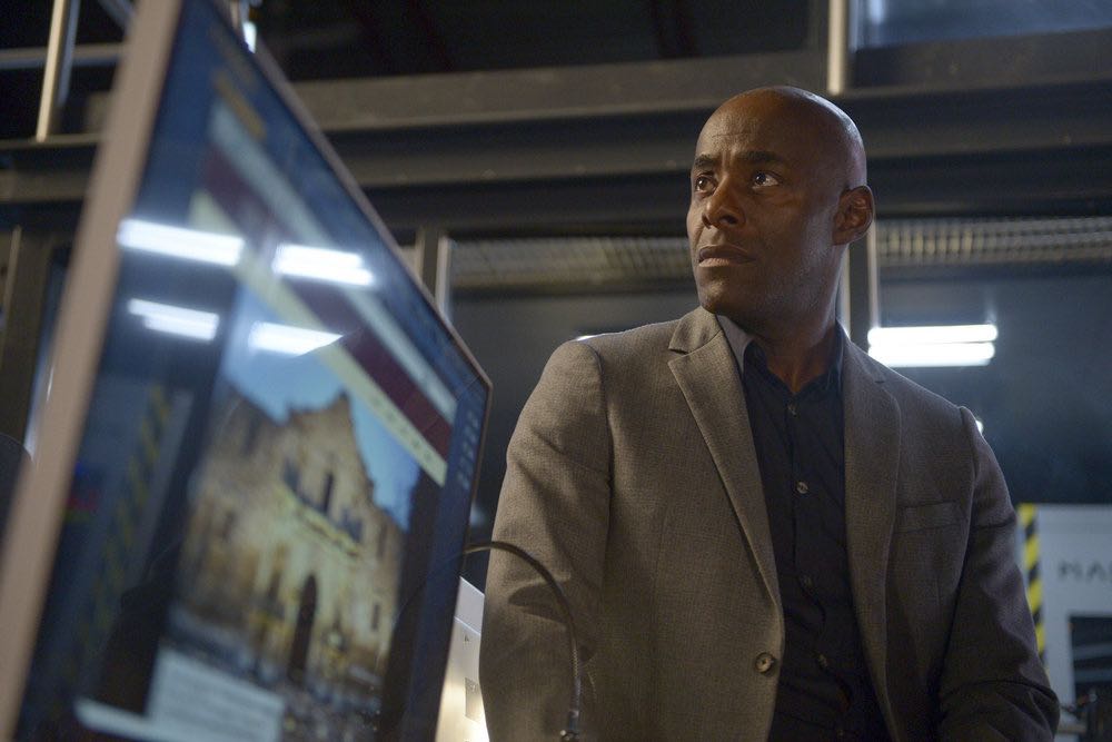 TIMELESS -- "The Alamo" Episode 104 -- Pictured: Paterson Joseph as Connor Mason -- (Photo by: Sergei Bachlakov/NBC)