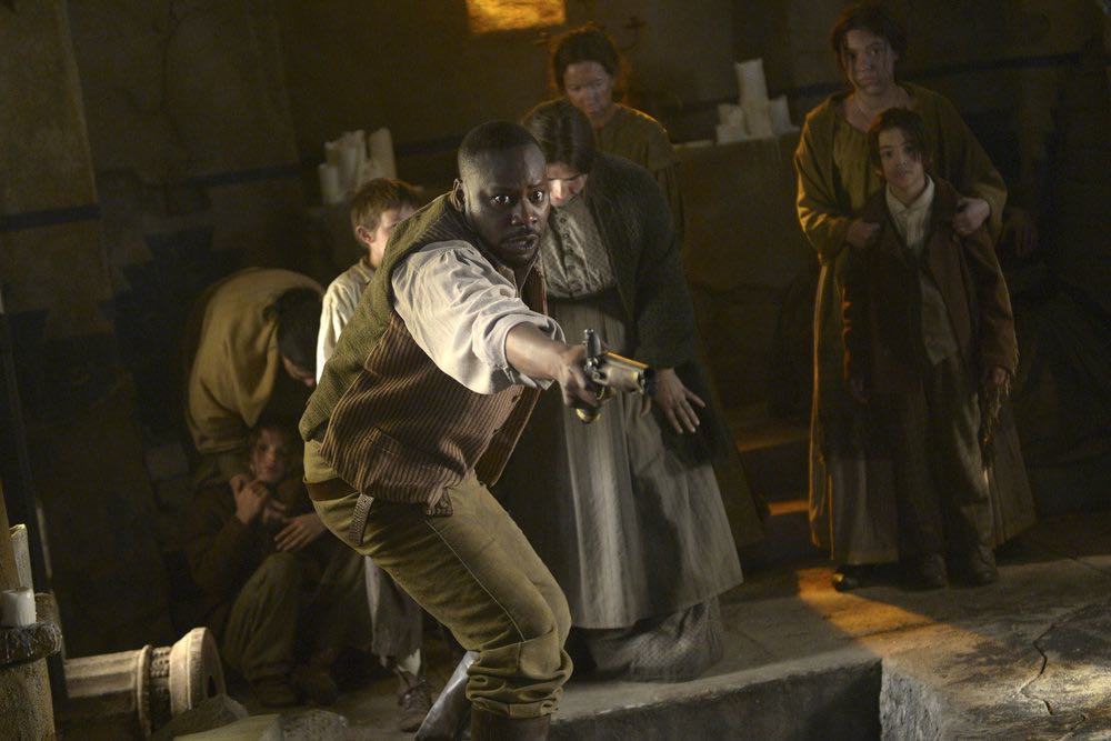 TIMELESS -- "The Alamo" Episode 104 -- Pictured: Malcolm Barrett as Rufus Carlin -- (Photo by: Sergei Bachlakov/NBC)