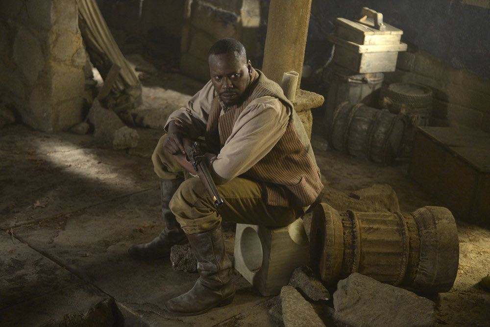 TIMELESS -- "The Alamo" Episode 104 -- Pictured: Malcolm Barrett as Rufus Carlin -- (Photo by: Sergei Bachlakov/NBC)