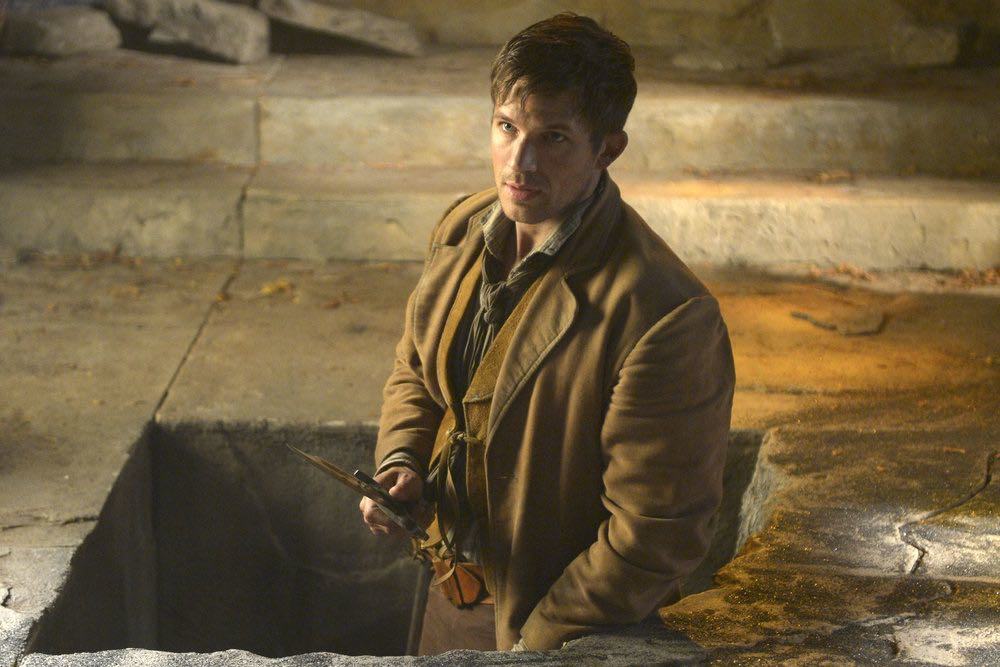 TIMELESS -- "The Alamo" Episode 104 -- Pictured: Matt Lanter as Wyatt Logan -- (Photo by: Sergei Bachlakov/NBC)