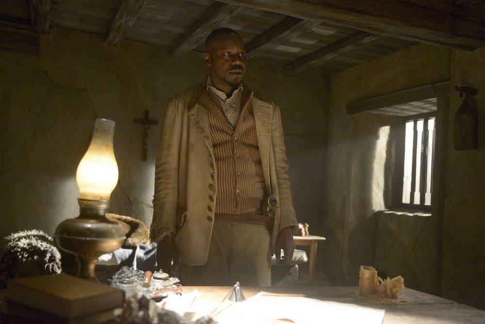TIMELESS -- "The Alamo" Episode 104 -- Pictured: Malcolm Barrett as Rufus Carlin -- (Photo by: Sergei Bachlakov/NBC)