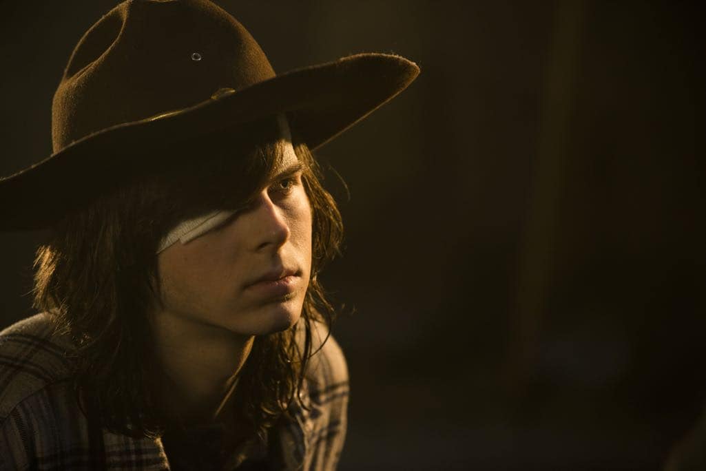 >>> NOT TO BE USED UNTIL 10/24/16 at 1:00 AM EST <<< Chandler Riggs as Carl Grimes - The Walking Dead _ Season 7, Episode 1 - Photo Credit: Gene Page/AMC