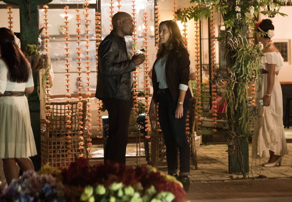 Pictured L-R: Morris Chestnut and Jaina Lee Ortiz in the "Spirochete & Santeria" episode of ROSEWOOD ROSEWOOD: Pictured L-R: Morris Chestnut and Jaina Lee Ortiz in the "Spirochete & Santeria" episode of ROSEWOOD airing Thursday, Wednesday Oct. 27 (8:00-8:59 PM ET/PT) on FOX. ©2016 Fox Broadcasting Co. CR: Eddy Chen/FOX