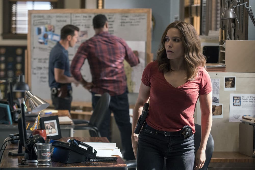 CHICAGO P.D. -- "A War Zone" Episode 404 -- Pictured: Sophia Bush as Erin Lindsay -- (Photo by: Parrish Lewis/NBC)