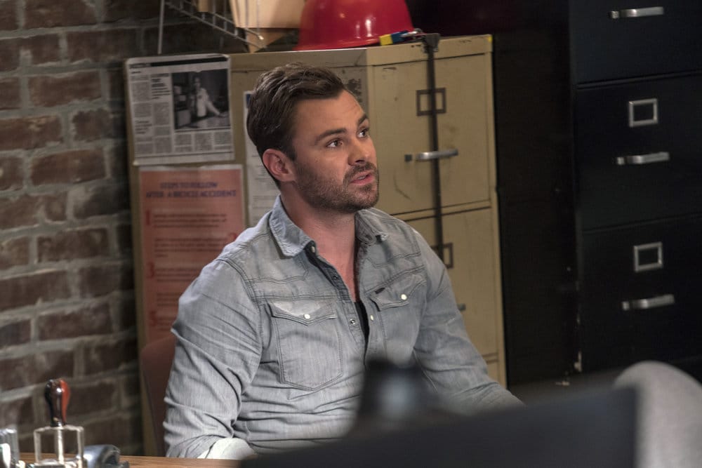 CHICAGO P.D. -- "A War Zone" Episode 404 -- Pictured: Patrick John Flueger as Adam Ruzek -- (Photo by: Parrish Lewis/NBC)