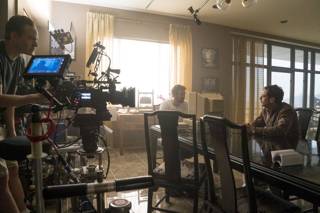 BTS, Lee Pace as Joe MacMillan, Scoot McNairy as Gordon Clark - Halt and Catch Fire _ Season 3, Episode 8 - Photo Credit: Tina Rowden/AMC