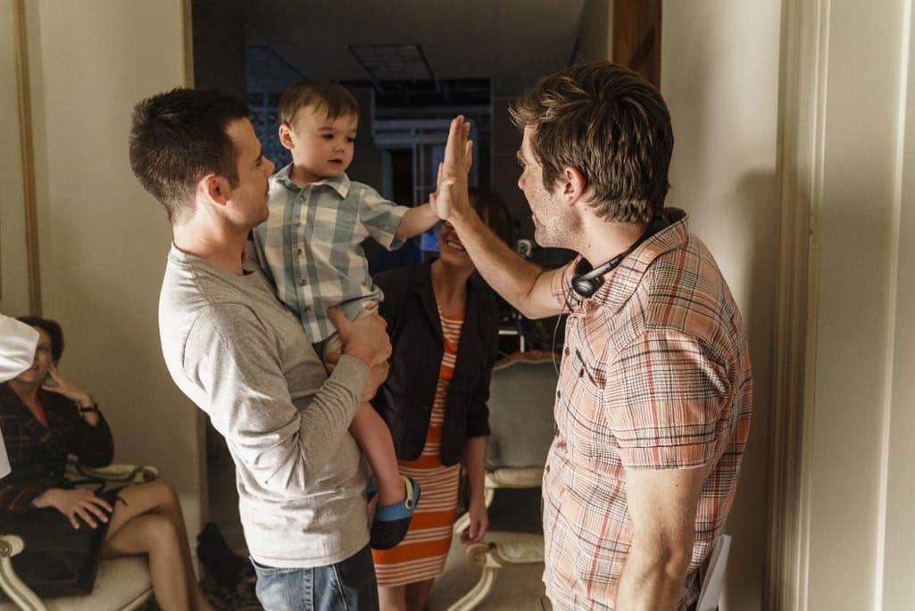 BTS, Executive Producers Chris Cantwell and Chris Rogers - Halt and Catch Fire _ Season 3, Episode 8 - Photo Credit: Tina Rowden/AMC