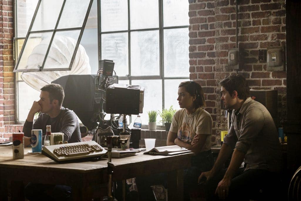 BTS, Director Reed Morano, Executive Producers Chris Cantwell and Chris Rogers - Halt and Catch Fire _ Season 3, Episode 8 - Photo Credit: Tina Rowden/AMC
