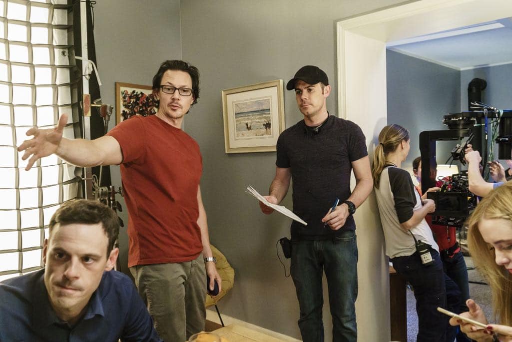 BTS, Executive Producer Chris Cantwell - Halt and Catch Fire _ Season 3, Episode 9 - Photo Credit: Tina Rowden/AMC