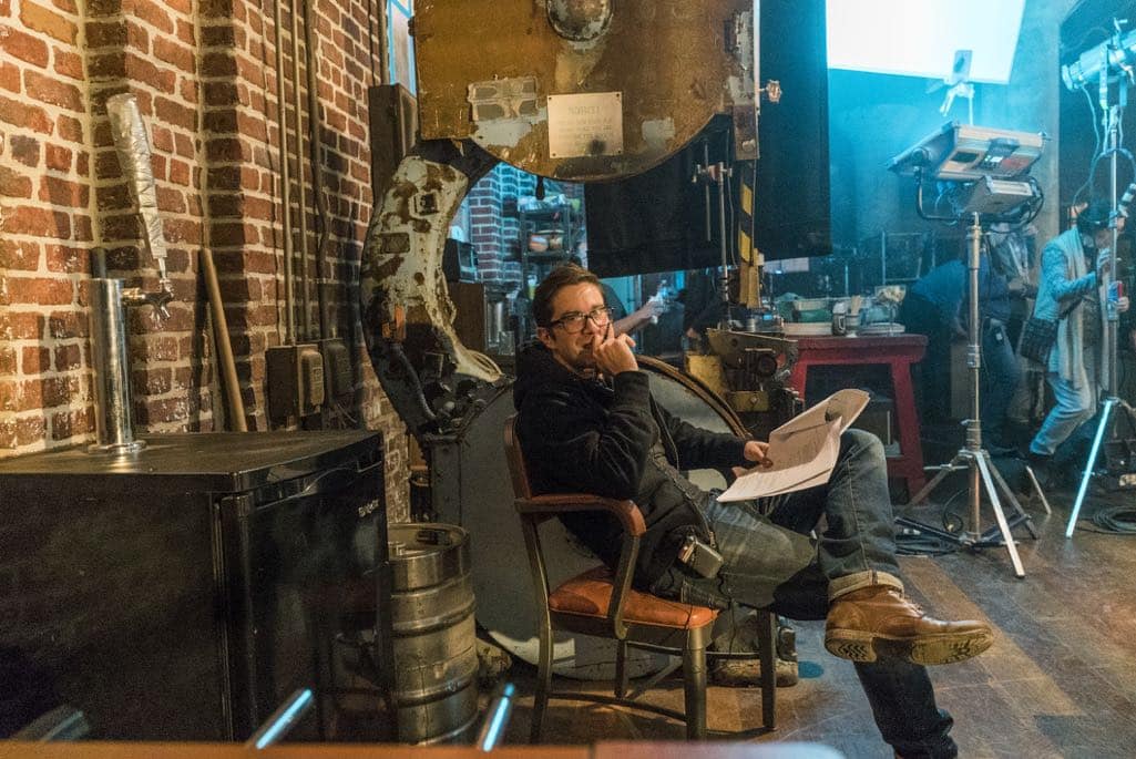 BTS, Executive Producer Christopher Cantwell - Halt and Catch Fire _ Season 3, Episode 1 - Photo Credit: Tina Rowden/AMC