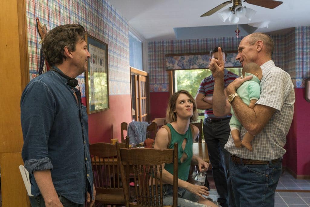 BTS, Director Andrew McCarthy, Mackenzie Davis as Cameron Howe, Toby Huss as John Bosworth - Halt and Catch Fire _ Season 3, Episode 5 - Photo Credit: Tina Rowden/AMC