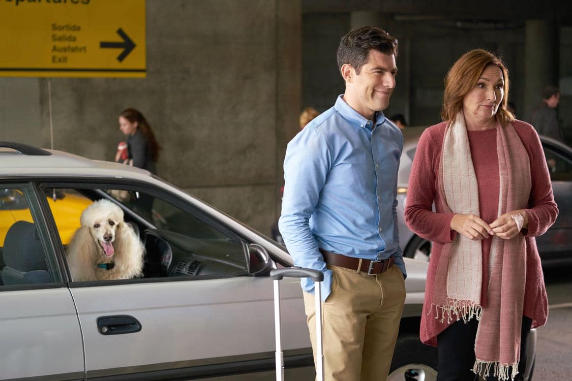 NEW GIRL: L-R: Max Greenfield and guest star Nora Dunn in the special "Homecoming" NEW GIRL/BROOKLYN NINE-NINE crossover episode of NEW GIRL airing Tuesday, Oct. 11 (8:31-9:01 PM ET/PT) on FOX. ©2015 Fox Broadcasting Co. Cr: Adam Taylor/FOX