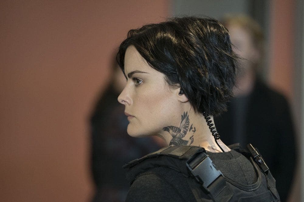 BLINDSPOT-- "Condone Untidiest Thefts" Episode 205 -- Pictured: Jaimie Alexander as Jane Doe -- (Photo by: Peter Kramer/NBC)