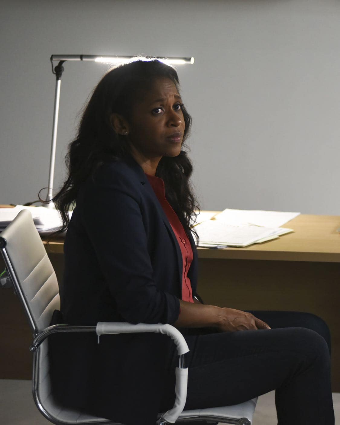 CONVICTION - “Bridge & Tunnel Vision” – Hayes confronts Wallace head-on, investigating the case that made his career ten years ago: the Prospect 3. Three young white men confessed to the rape and robbery of a young black woman. Hayes hopes to catch Wallace off-guard with the team’s investigation, but the complex case serves up a major surprise. When the young woman’s character takes a hit in the press during the investigation, she is victimized for a second time, which Hayes takes personally, on “Conviction,” MONDAY, OCTOBER 10 (10:01-11:00 p.m. EDT), on the ABC Television Network. (ABC/John Medland) MERRIN DUNGEY
