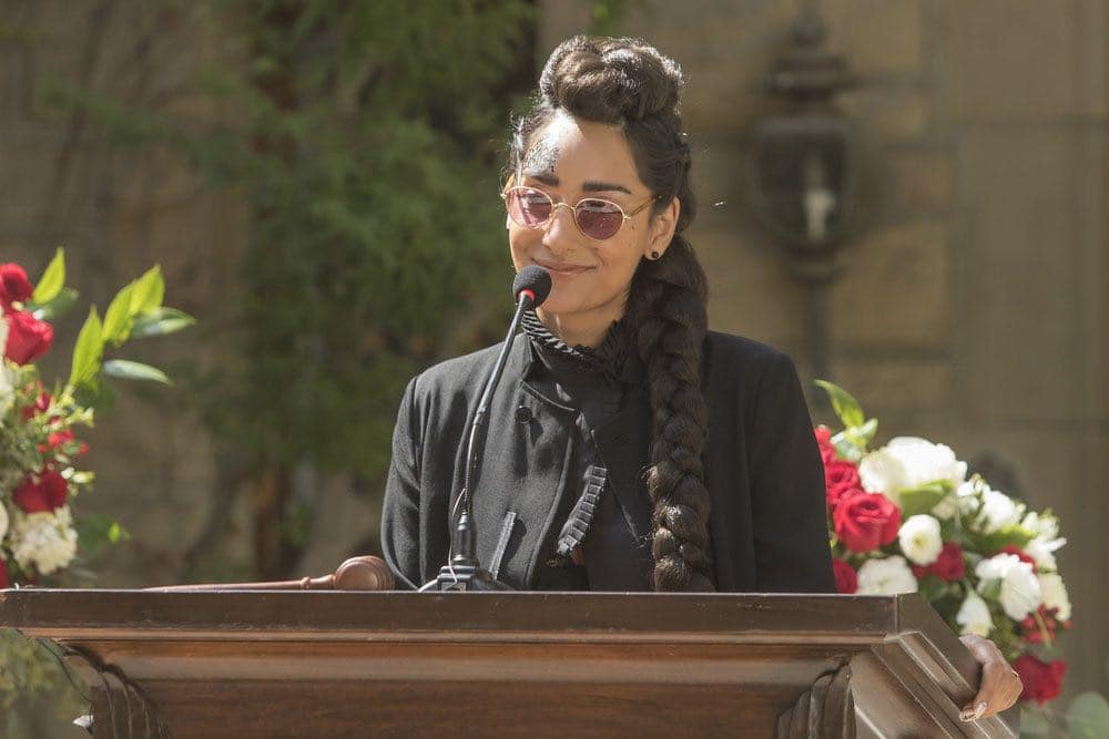 THE GOOD PLACE -- "Category 55 Emergency Doomsday Crisis" Episode 109 -- Pictured: Rebecca Hazlewood as Kamilah -- (Photo by: Ron Batzdorff/NBC)