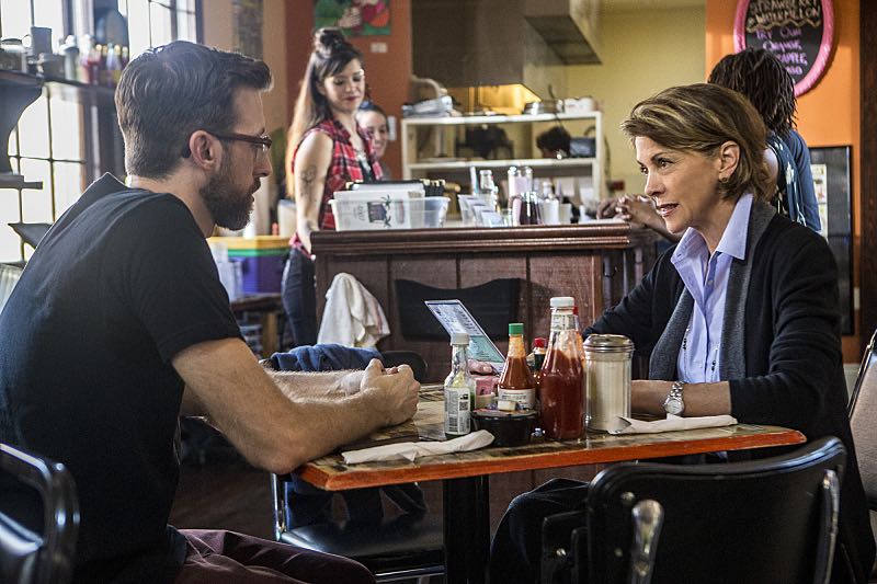 "Escape Plan" -- The NCIS team must rescue one of their own after Sebastian is kidnapped while at a restaurant with his mother, Sylvia Lund, and forced to use his gaming skills in a prison break, on NCIS: New Orleans, Tuesday, Oct. 18 (10:00-11:00, ET/PT), on the CBS Television Network. Pictured L-R: Rob Kerkovich as Sebastian Lund and Wendie Malick as Sylvia Lund Photo: Skip Bolen/CBS é2016 CBS Broadcasting, Inc. All Rights Reserved "Escape Plan" -- The NCIS team must rescue one of their own after Sebastian is kidnapped while at a restaurant with his mother, Sylvia Lund, and forced to use his gaming skills in a prison break, on NCIS: New Orleans, Tuesday, Oct. 18 (10:00-11:00, ET/PT), on the CBS Television Network. Pictured L-R: Rob Kerkovich as Sebastian Lund and Wendie Malick as Sylvia Lund Photo: Skip Bolen/CBS é2016 CBS Broadcasting, Inc. All Rights Reserved