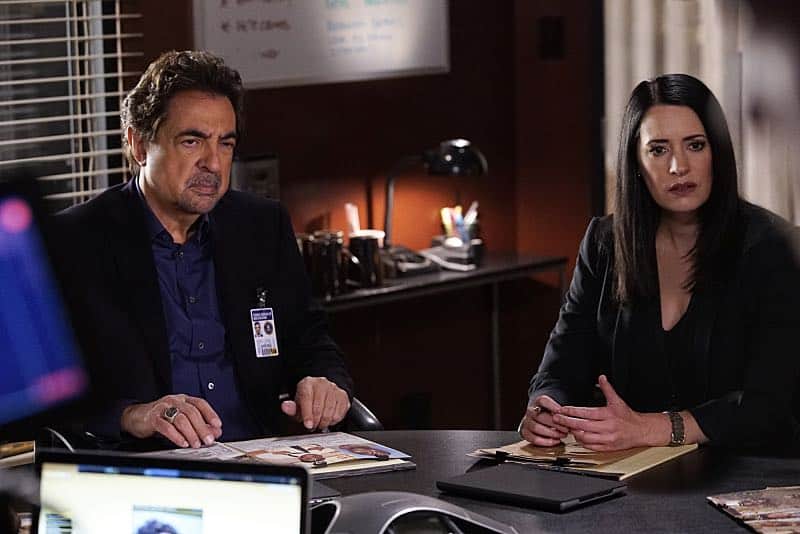 "Mirror Image" -- The BAU team opens an investigation when a man who fully believes he's Dr. Tara Lewis' (Aisha Tyler) brother arrives in town, knowing everything about her and her family, and she is unable to make contact with her real sibling, on CRIMINAL MINDS, Wednesday, Nov. 30 (9:00-10:00 PM, ET/PT), on the CBS Television Network. Series star Joe Mantegna directed the episode. Pictured: Joe Mantegna (David Rossi), Paget Brewster (Emily Prentiss) Photo: Robert Voets/CBS é2016 CBS Broadcasting, Inc. All Rights Reserved