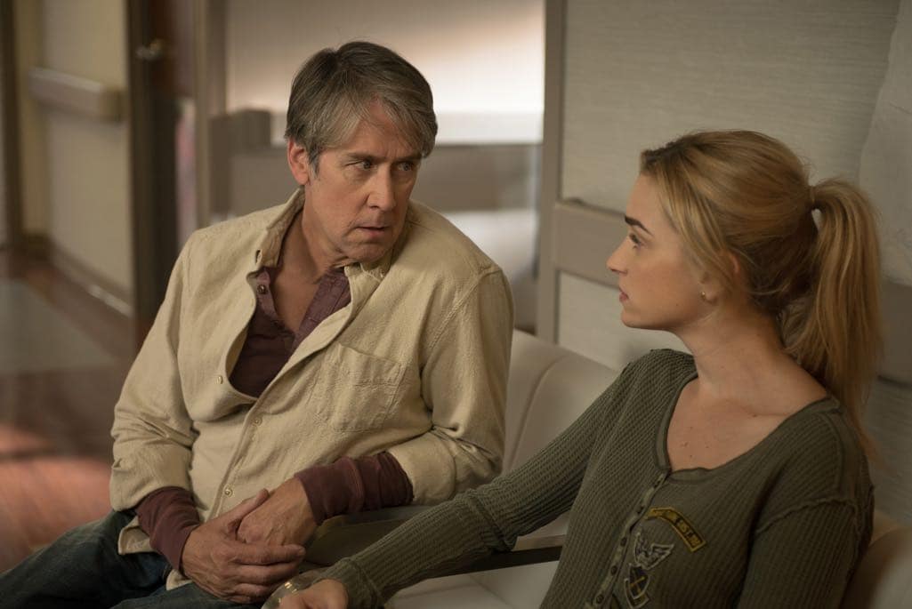 THE EXORCIST: L-R: Alan Ruck and Brianne Howey in the "Chapter Eight: The Griefbearers" episode of THE EXORCIST THE EXORCIST: L-R: Alan Ruck and Brianne Howey in the "Chapter Eight: The Griefbearers" episode of THE EXORCIST airing Friday, Nov. 18 (9:01-10:00 PM ET/PT) on FOX. ©2016 Fox Broadcasting Co. Cr: Jean Whiteside/FOX