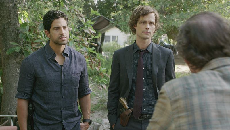 Criminal Minds "Elliott's Pond" Pictured: Adam Rodriguez (Luke Alvez), Matthew Gray Gubler (Dr. Spencer Reid) "Elliott's Pond" -- When three children disappear while riding their bikes on the same path as a similar unsolved disappearance 30 years ago, the BAU team comes in to investigate, on CRIMINAL MINDS, Wednesday, Nov. 16 (9:00-10:00 PM, ET/PT), on the CBS Television Network. Series star Matthew Gray Gubler directed the episode. Pictured: Adam Rodriguez (Luke Alvez), Matthew Gray Gubler (Dr. Spencer Reid)