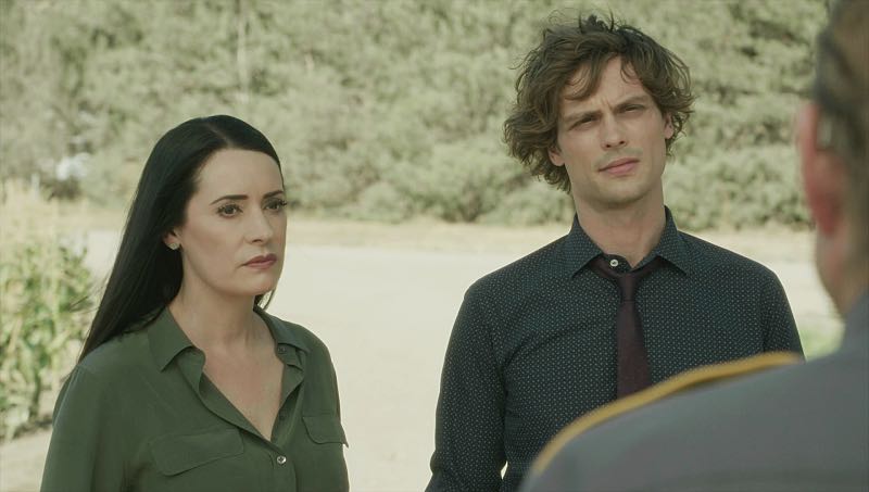 Criminal Minds "Elliott's Pond" Pictured: Paget Brewster (Emily Prentiss), Matthew Gray Gubler (Dr. Spencer Reid) "Elliott's Pond" -- When three children disappear while riding their bikes on the same path as a similar unsolved disappearance 30 years ago, the BAU team comes in to investigate, on CRIMINAL MINDS, Wednesday, Nov. 16 (9:00-10:00 PM, ET/PT), on the CBS Television Network. Series star Matthew Gray Gubler directed the episode. Pictured: Paget Brewster (Emily Prentiss), Matthew Gray Gubler (Dr. Spencer Reid)