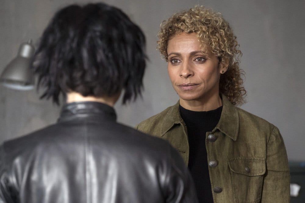 BLINDSPOT -- "Why Let Cooler Pasture Deform" Episode 209 -- Pictured: Michelle Hurd as Shepherd -- (Photo by: Virginia Sherwood/NBC) BLINDSPOT -- "Why Let Cooler Pasture Deform" Episode 209 -- Pictured: Michelle Hurd as Shepherd -- (Photo by: Virginia Sherwood/NBC)