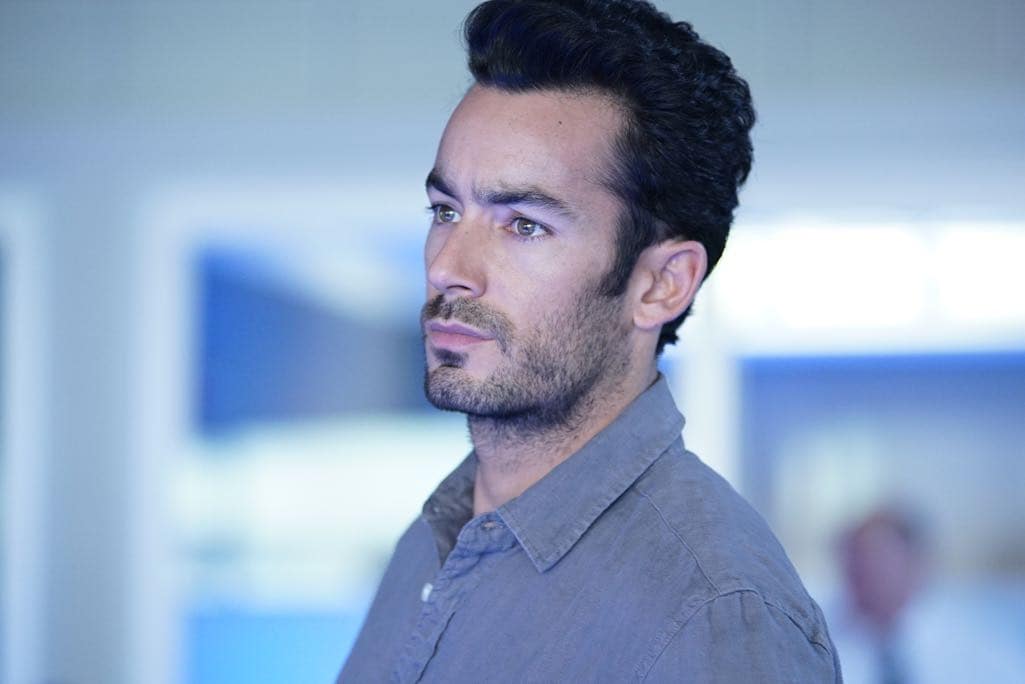 QUANTIZE - "AQUILINE" - At the Farm, the trainees learn their next task is to decide on a drone strike, which triggers Alex's memories of Simon's sacrifice. Meanwhile, Shelby and Leon's relationship reaches the next level, and Nimah advises Alex and Ryan not to trust Harry. In the future, Alex questions if she can trust Lydia, leading to combat between the two, on "Quantico," airing SUNDAY, NOVEMBER 6 (10:00-11:00 p.m. EST), on the ABC Television Network. (ABC/Nicole Rivelli) AARON DIAZ