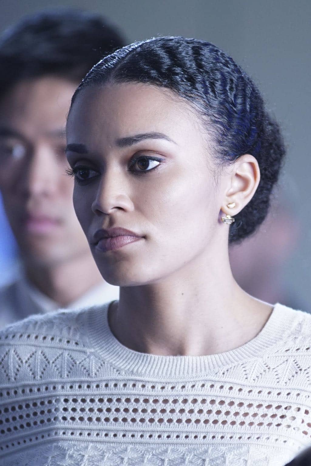 QUANTIZE - "AQUILINE" - At the Farm, the trainees learn their next task is to decide on a drone strike, which triggers Alex's memories of Simon's sacrifice. Meanwhile, Shelby and Leon's relationship reaches the next level, and Nimah advises Alex and Ryan not to trust Harry. In the future, Alex questions if she can trust Lydia, leading to combat between the two, on "Quantico," airing SUNDAY, NOVEMBER 6 (10:00-11:00 p.m. EST), on the ABC Television Network. (ABC/Nicole Rivelli) PEARL THUSI