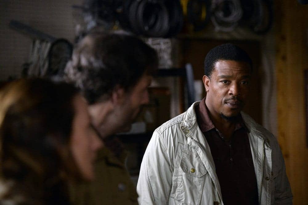 GRIMM -- "Fugitive" Episode 601 -- Pictured: Russell Hornsby as Hank Griffin GRIMM -- "Fugitive" Episode 601 -- Pictured: Russell Hornsby as Hank Griffin