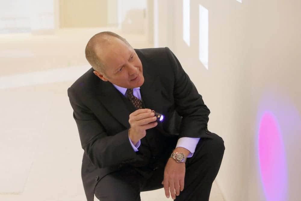 THE BLACKLIST -- "The Forecaster: #163" Episode 410 -- Pictured: James Spader as Raymond "Red" Reddington -- (Photo by: Will Hart/NBC) THE BLACKLIST -- "The Forecaster: #163" Episode 410 -- Pictured: James Spader as Raymond "Red" Reddington -- (Photo by: Will Hart/NBC)