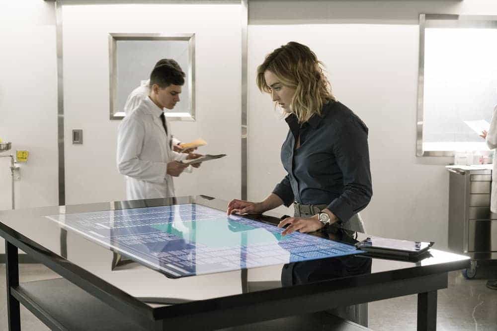 BLINDSPOT -- "Evil Did I Dwell, Lewd Did I Live" Episode 216 -- Pictured: (l-r) Sullivan Stapleton as Kurt Weller, Ashley Johnson as Patterson BLINDSPOT -- "Evil Did I Dwell, Lewd Did I Live" Episode 216 -- Pictured: (l-r) Sullivan Stapleton as Kurt Weller, Ashley Johnson as Patterson