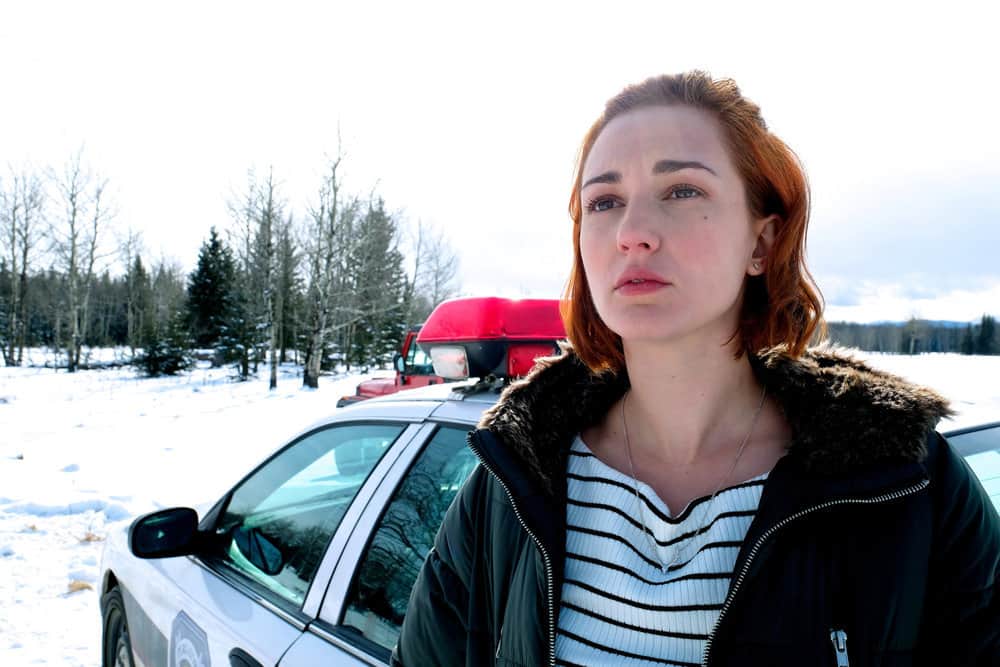 WYNONNA EARP -- "Everybody Knows" Episode 207 -- Pictured: Katherine Barrell as Officer Nicole Haught WYNONNA EARP -- "Everybody Knows" Episode 207 -- Pictured: Katherine Barrell as Officer Nicole Haught
