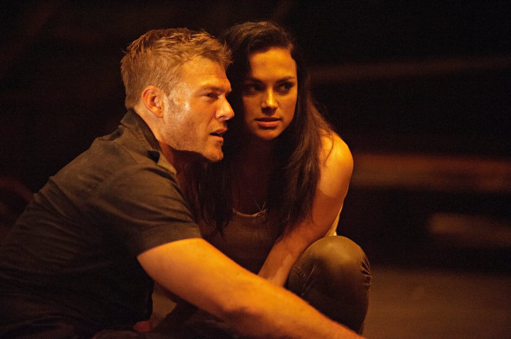 BLOOD DRIVE -- "Gentleman's Agreement" Episode 107 -- Pictured: (l-r) Alan Ritchson as Arthur, Christina Ochoa as Grace BLOOD DRIVE -- "Gentleman's Agreement" Episode 107 -- Pictured: (l-r) Alan Ritchson as Arthur, Christina Ochoa as Grace