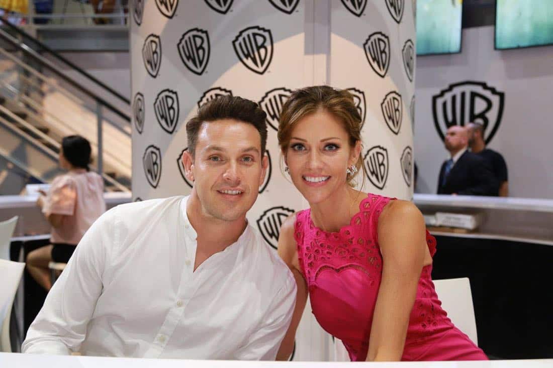 LUCIFER star Kevin Alejandro and Tricia Helfer enjoy a little time together at the Warner Bros. booth at Comic-Con 2017 on Saturday, July 22. #WBSDCC (© 2017 WBEI. All Rights Reserved) LUCIFER star Kevin Alejandro and Tricia Helfer enjoy a little time together at the Warner Bros. booth at Comic-Con 2017 on Saturday, July 22. #WBSDCC (© 2017 WBEI. All Rights Reserved)