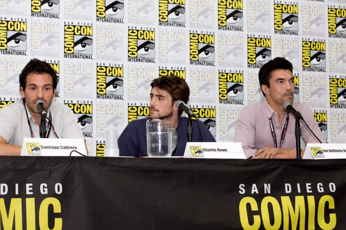 (l-r): Santiago Cabrera; Charlie Rowe; Ian Anthony Dale during the "Salvation" Panel at Comic-Con 2017 on Saturday, July 22nd in San Diego, Ca. Photo Cr: Lena Parker-Duncan é 2017 CBS Interactive. All Rights Reserved.