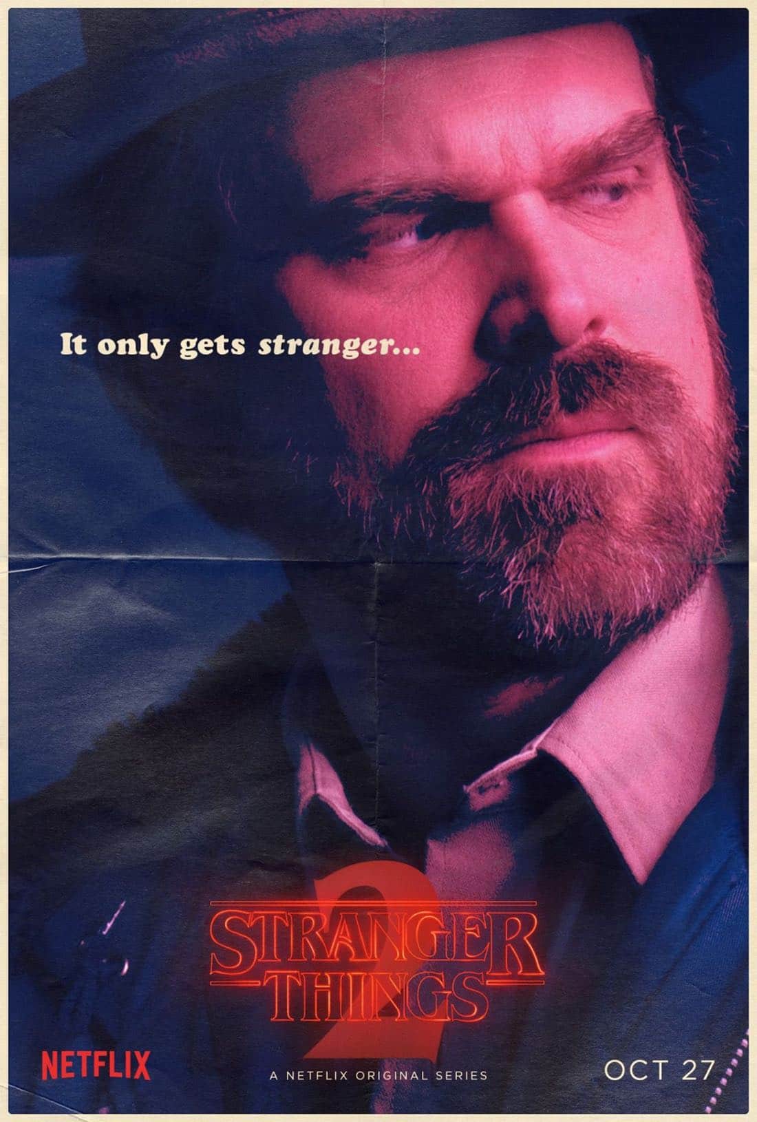 Stranger Things Character Poster - David Harbour - Chief Hopper Stranger Things Character Poster - David Harbour - Chief Hopper