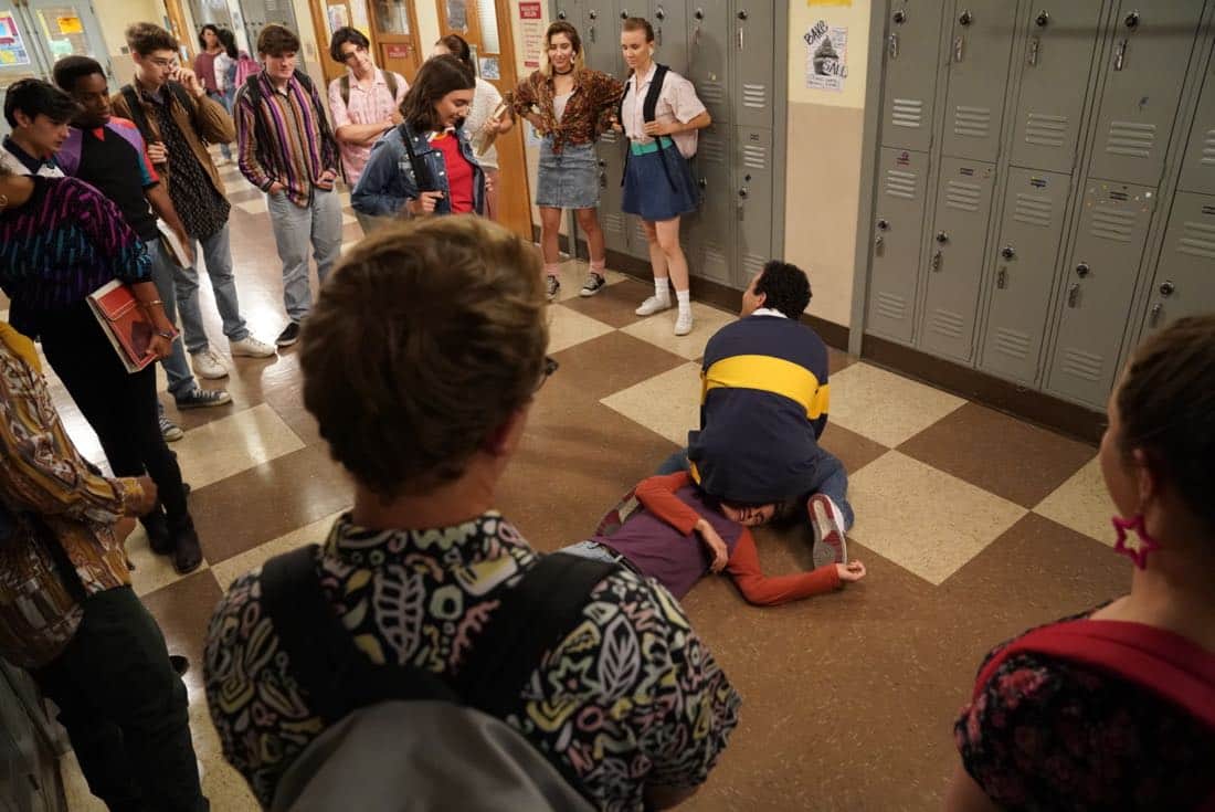 THE GOLDBERGS - "Weird Science" - Beverly and Murray move Erica into college where her roommate is also named Erica. Later, Beverly has a hard time letting go and ends up sleeping over in the dorm, much to Erica's dismay. Meanwhile, Adam tries to give Barry the perfect girlfriend, even trying to build one like in the movie "Weird Science," as he embarks into his senior year, on the season premiere of "The Goldbergs," WEDNESDAY, SEPTEMBER 27 (8:00-8:30 p.m. EDT), on The ABC Television Network. (ABC/Greg Gayne)