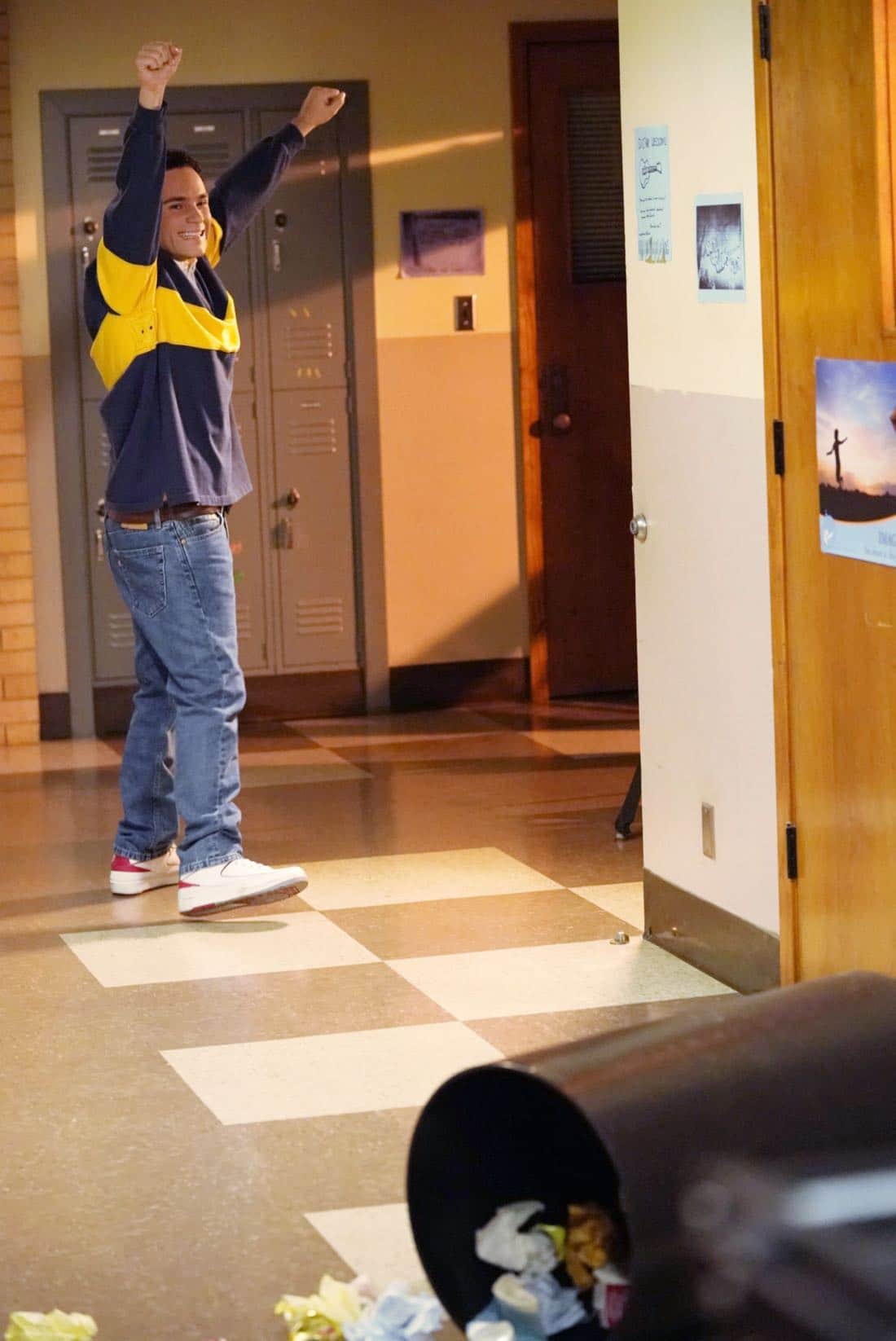 THE GOLDBERGS - "Weird Science" - Beverly and Murray move Erica into college where her roommate is also named Erica. Later, Beverly has a hard time letting go and ends up sleeping over in the dorm, much to Erica's dismay. Meanwhile, Adam tries to give Barry the perfect girlfriend, even trying to build one like in the movie "Weird Science," as he embarks into his senior year, on the season premiere of "The Goldbergs," WEDNESDAY, SEPTEMBER 27 (8:00-8:30 p.m. EDT), on The ABC Television Network. (ABC/Greg Gayne)